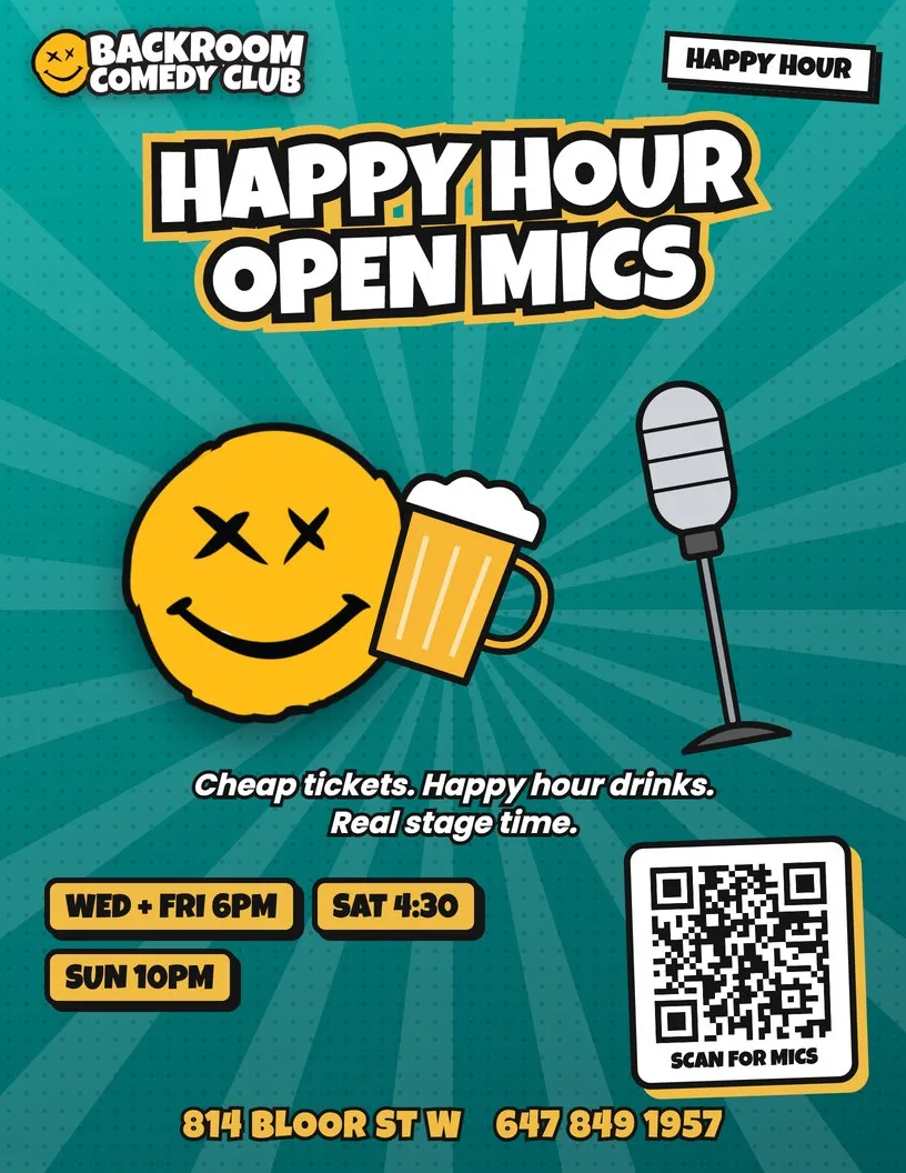 Happy Hour Open Mics poster
