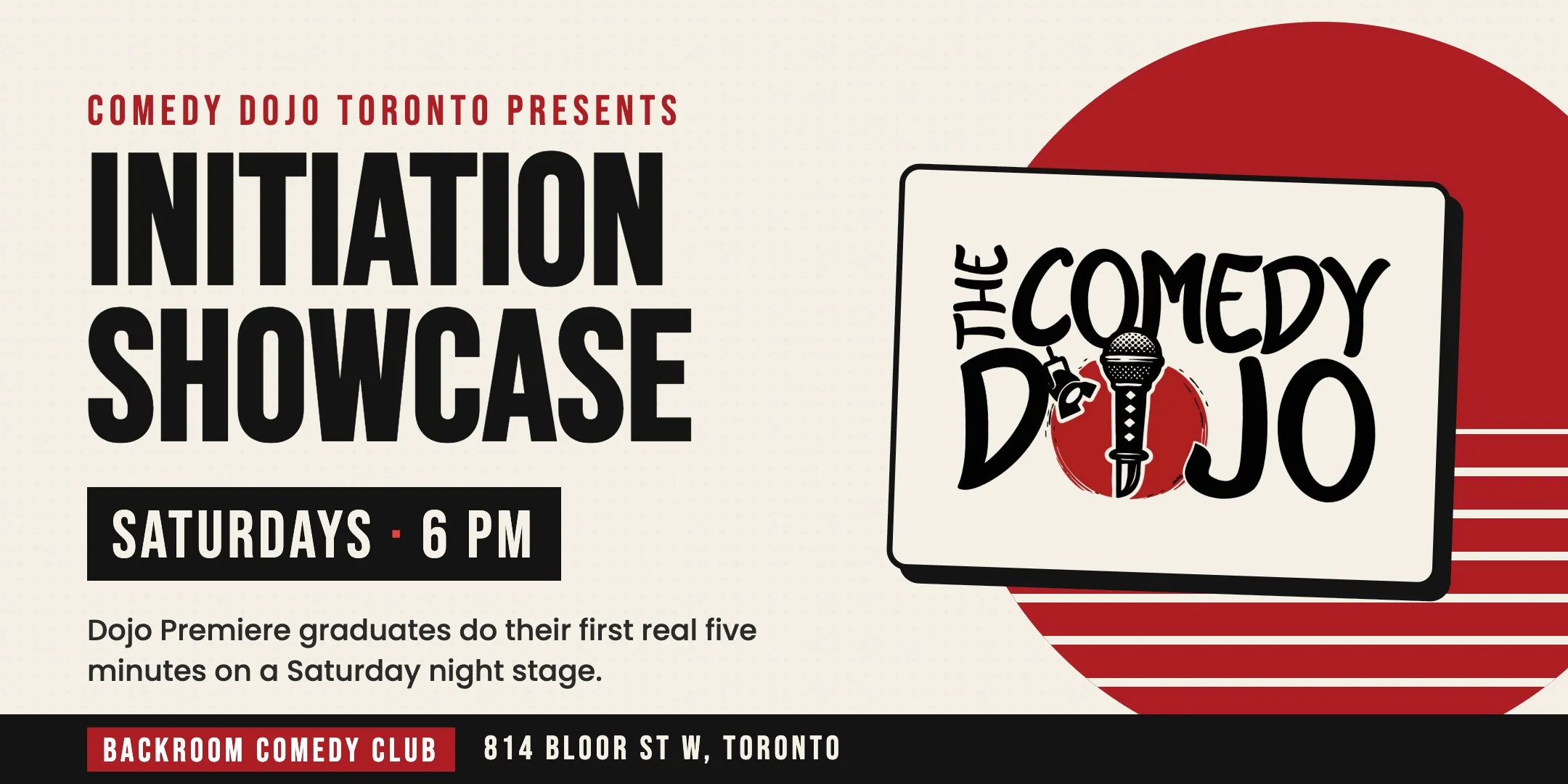 Initiation Showcase: Comedy Dojo Premiere graduates, Saturdays at 6 PM at Backroom Comedy Club